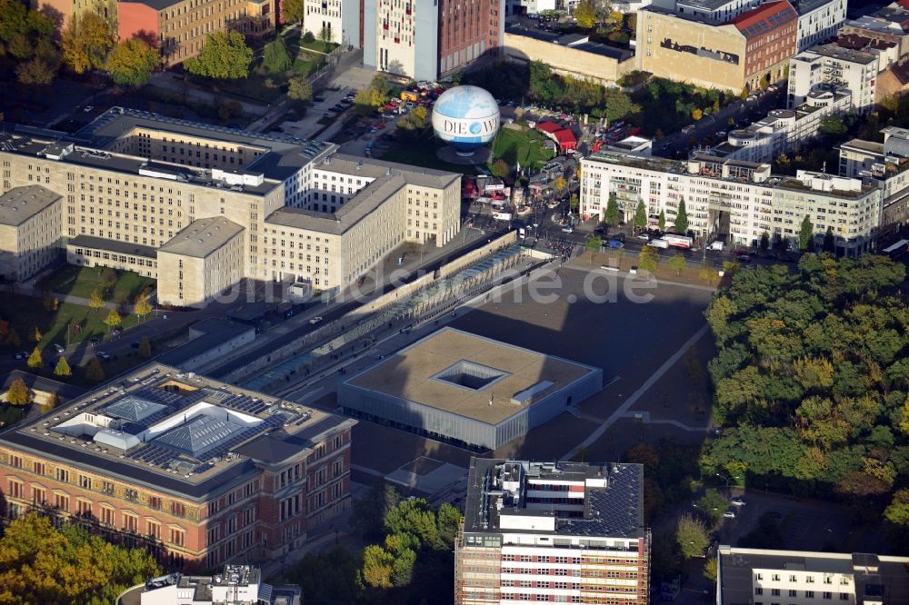 Luftaufnahme Berlin - Gedenkstätte / Denkmal der Stiftung Topographie des Terrors in Berlin - Kreuzberg