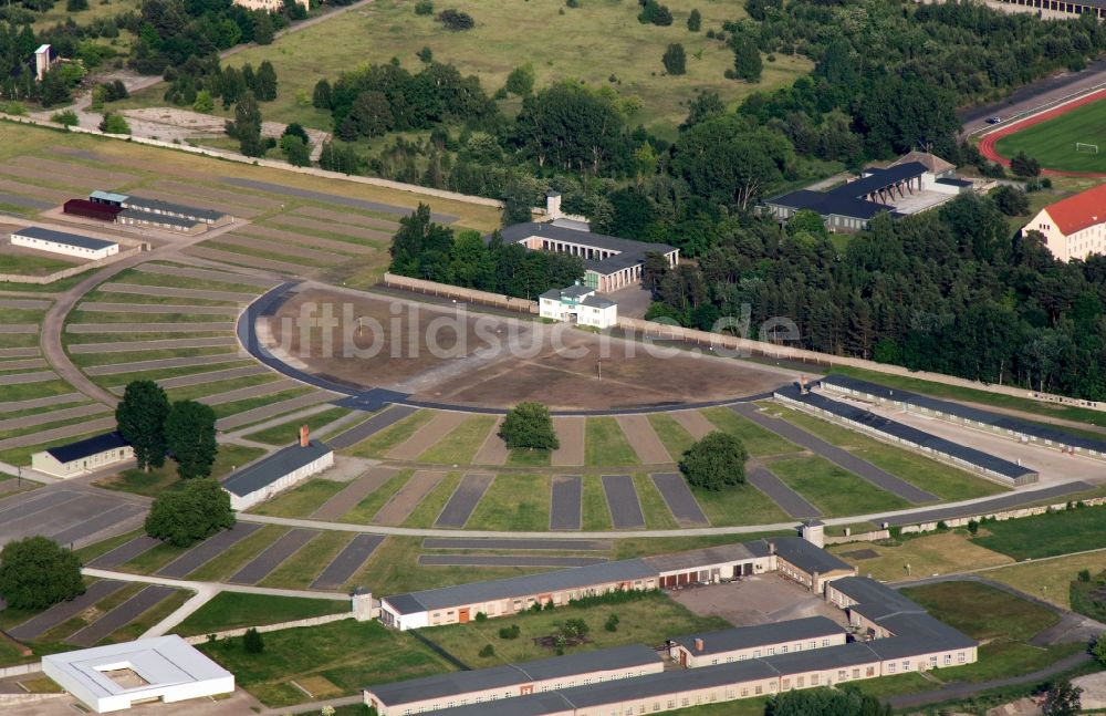 Luftaufnahme Oranienburg - Gedenkstätte für das ehemalige Konzentrationslager Sachsenhausen im Bundesland Brandenburg