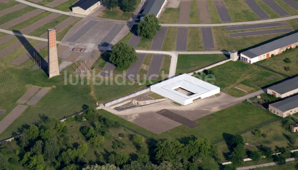 Oranienburg von oben - Gedenkstätte für das ehemalige Konzentrationslager Sachsenhausen im Bundesland Brandenburg