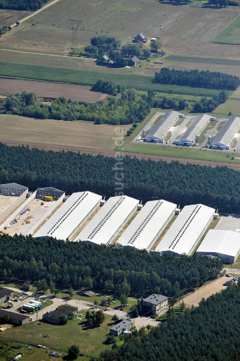 Luftbild DUSCHNIK / DUSZNIKI - Geflügelfarm in Duschnik in der Woiwodschaft Großpolen