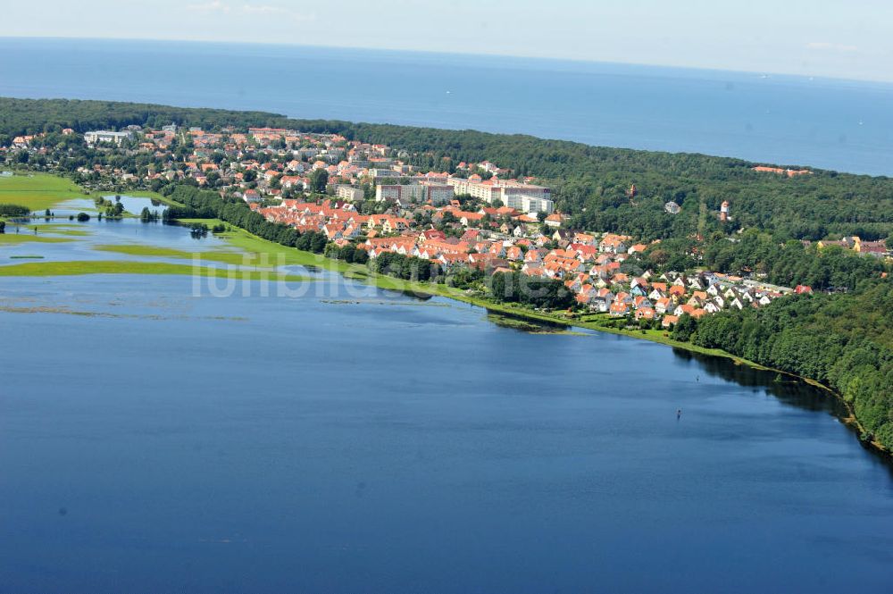 Ostseebad Graal Müritz von oben - Geflutetes Landschaftsschutzgebiet ?Tabakwiesen? am Ostseeheilbad Graal-Müritz