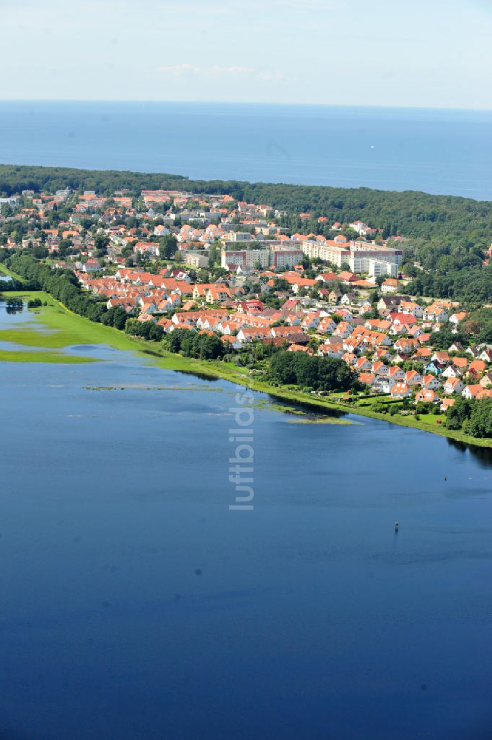 Ostseebad Graal Müritz aus der Vogelperspektive: Geflutetes Landschaftsschutzgebiet ?Tabakwiesen? am Ostseeheilbad Graal-Müritz