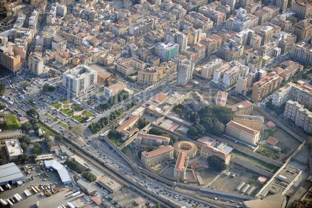 Palermo von oben - Gefängnis Ucciardone jail in Palermo auf Sizilien in Italien