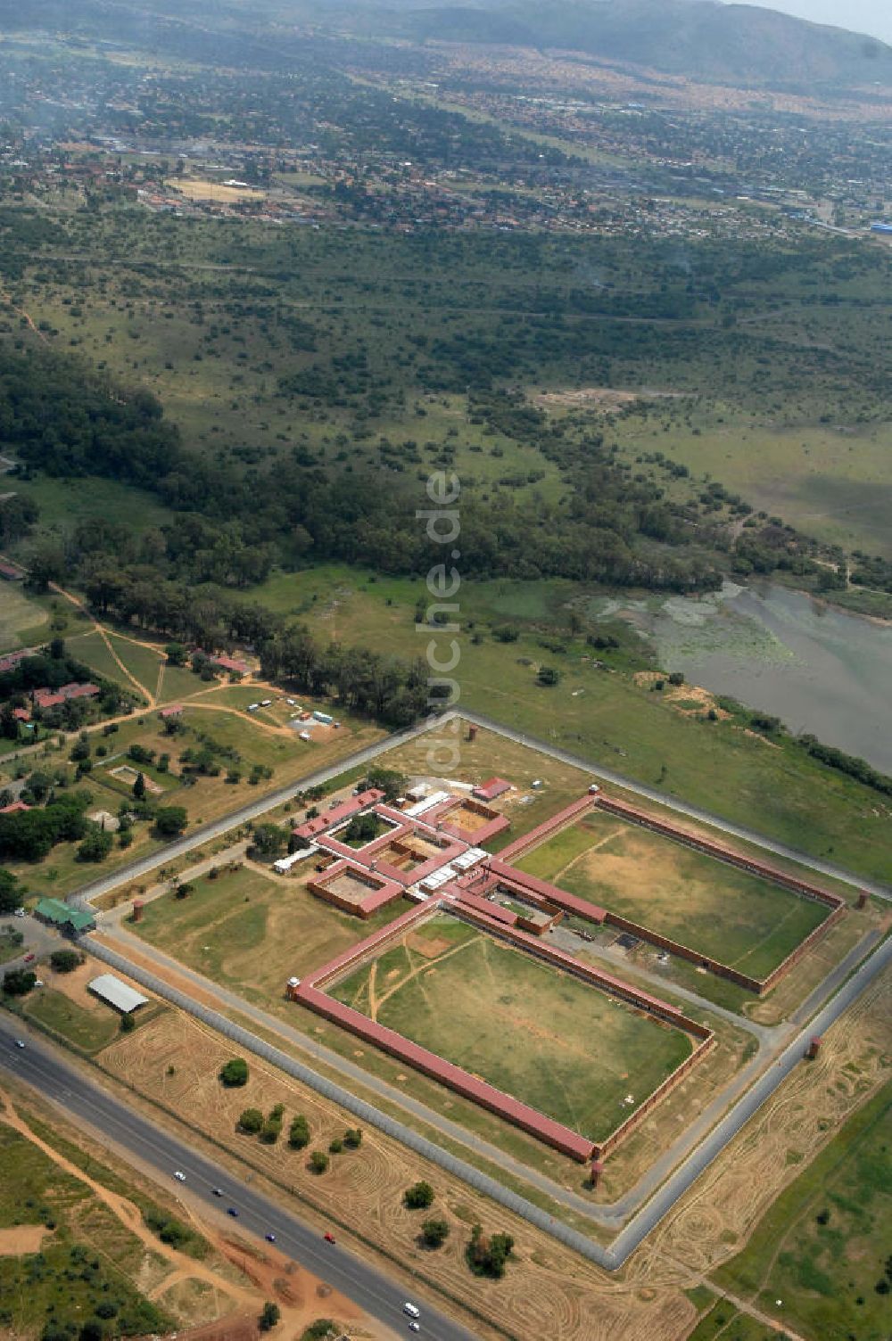 Luftaufnahme Rustenburg - Gefängniss Rustenburg - Prison Rustenburg