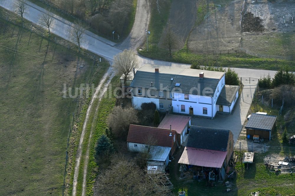 Groß Daberkow von oben - Gehöft und Bauernhof Alte Landstraße in Groß Daberkow im Bundesland Mecklenburg-Vorpommern, Deutschland