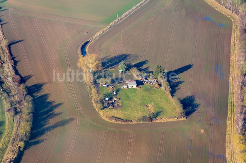 Luftaufnahme Bischofferode - Gehöft und Bauernhof in Bischofferode im Bundesland Thüringen, Deutschland