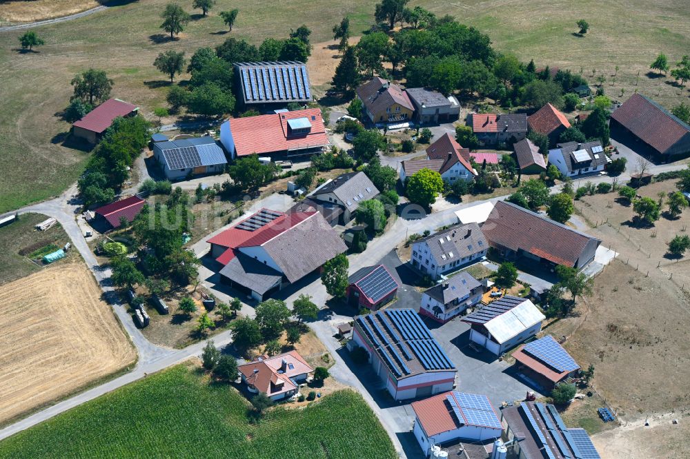 Schöntal aus der Vogelperspektive: Gehöft und Bauernhof Eichelshof in Schöntal im Bundesland Baden-Württemberg, Deutschland