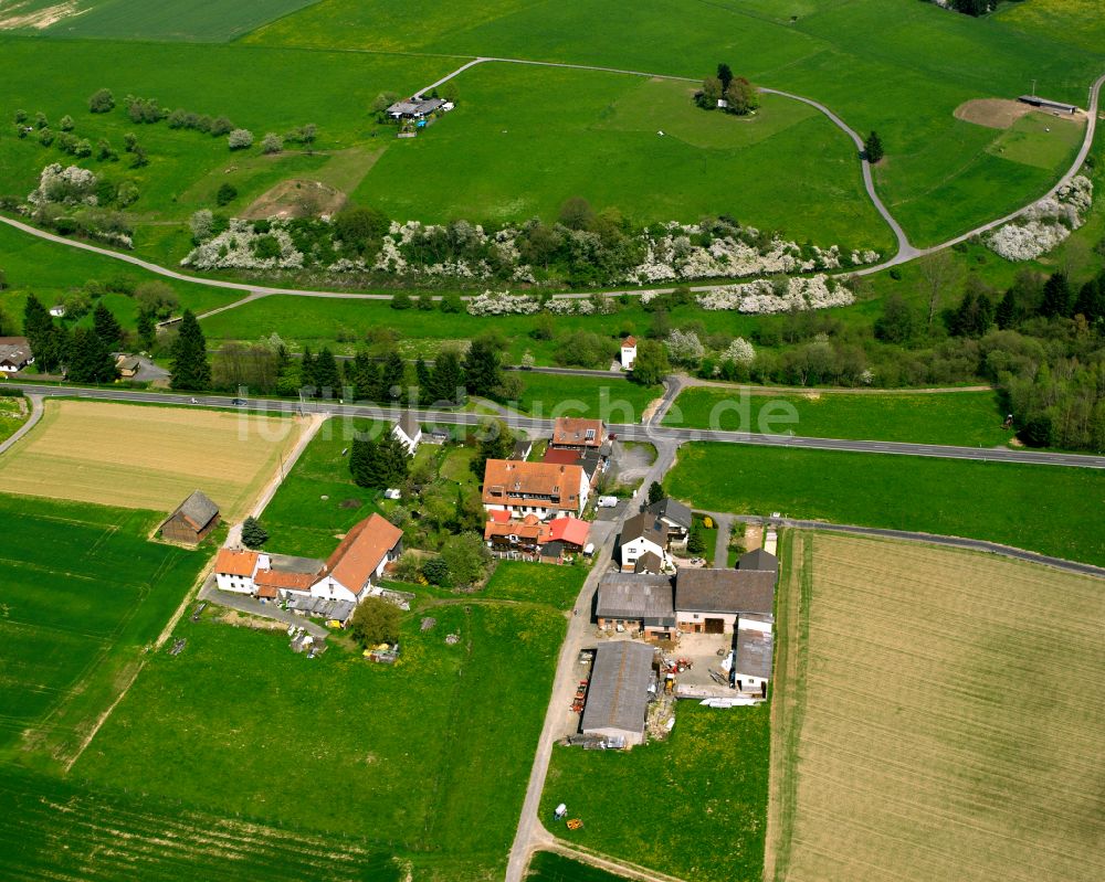 Geilshausen von oben - Gehöft und Bauernhof in Geilshausen im Bundesland Hessen, Deutschland