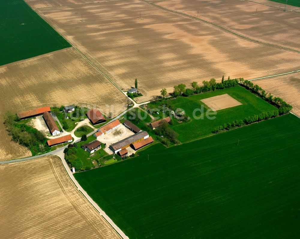 Luftaufnahme Gänsdorf - Gehöft und Bauernhof in Gänsdorf im Bundesland Bayern, Deutschland