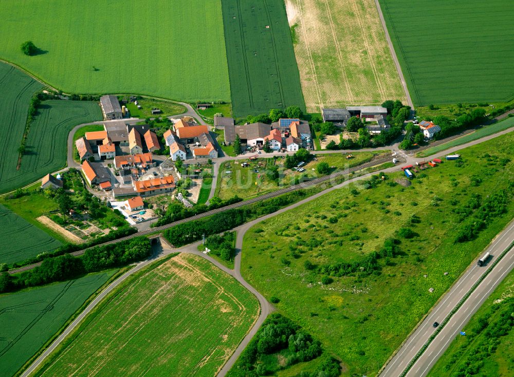 Heubergerhof aus der Vogelperspektive: Gehöft und Bauernhof in Heubergerhof im Bundesland Rheinland-Pfalz, Deutschland