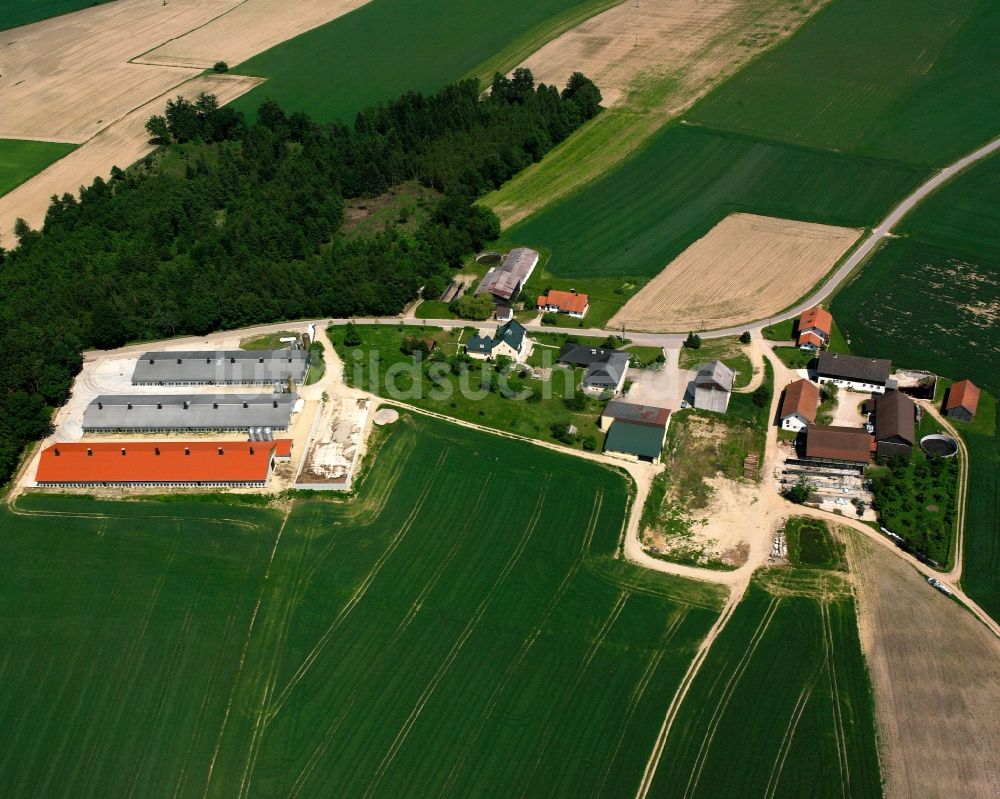 Luftbild Huttenkofen - Gehöft und Bauernhof in Huttenkofen im Bundesland Bayern, Deutschland