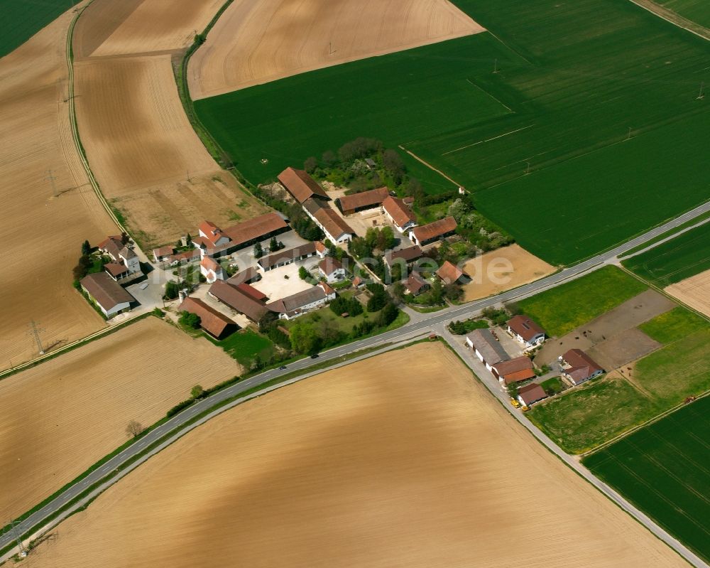 Innerhienthal aus der Vogelperspektive: Gehöft und Bauernhof in Innerhienthal im Bundesland Bayern, Deutschland