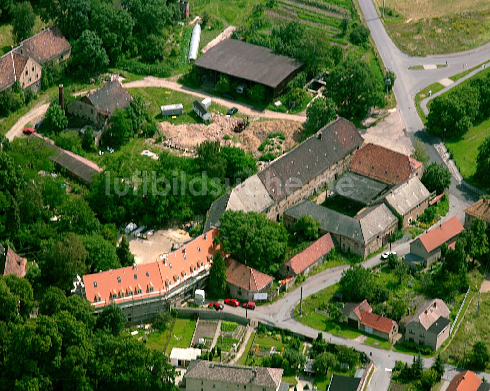 Luftbild Jahnishausen - Gehöft und Bauernhof in Jahnishausen im Bundesland Sachsen, Deutschland