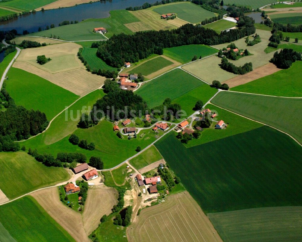 Jägershöfen von oben - Gehöft und Bauernhof in Jägershöfen im Bundesland Bayern, Deutschland