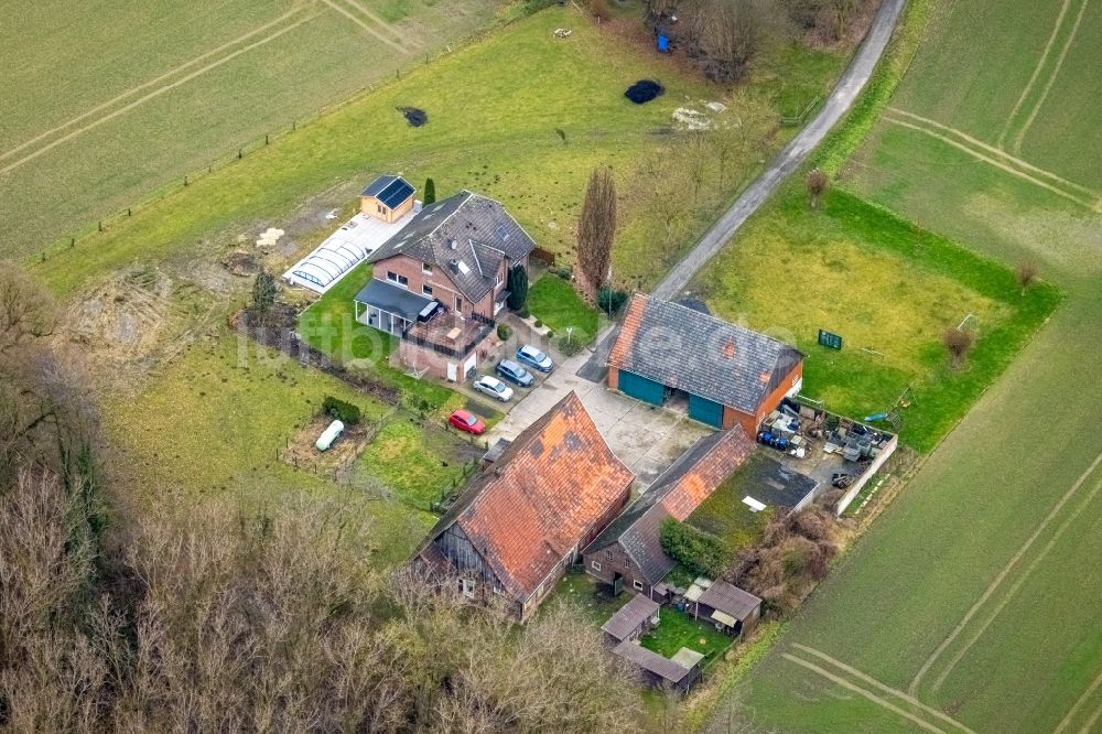 Bockum-Hövel von oben - Gehöft und Bauernhof Mesenmark in Bockum-Hövel im Bundesland Nordrhein-Westfalen, Deutschland