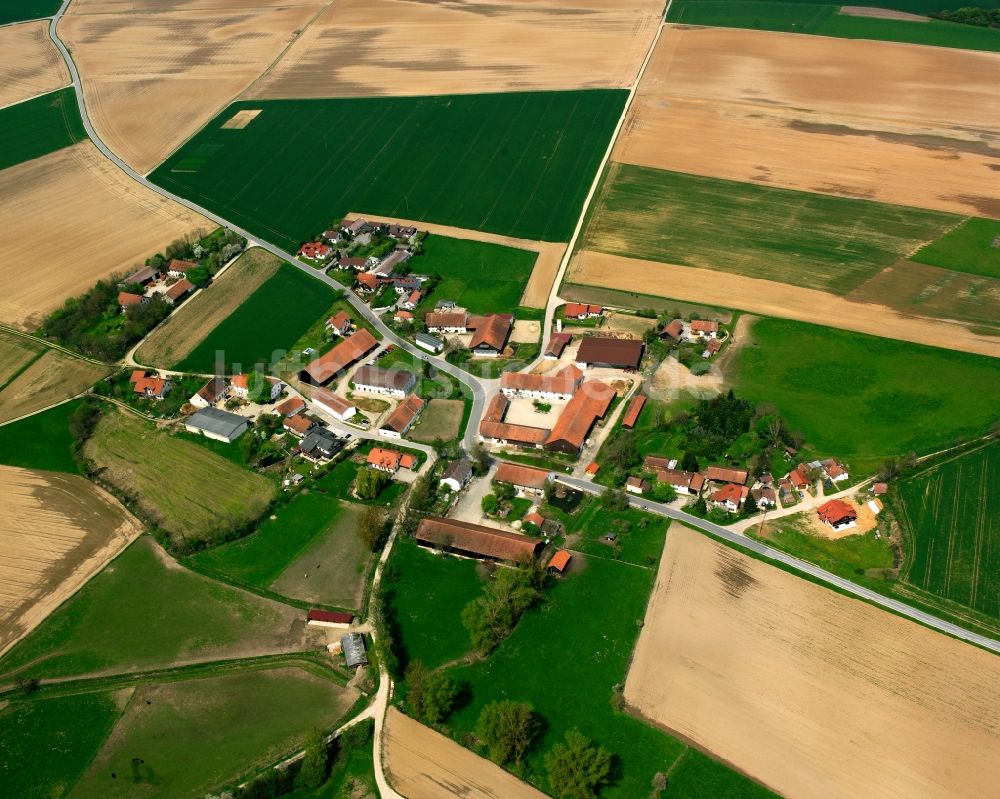 Luftaufnahme Riedling - Gehöft und Bauernhof in Riedling im Bundesland Bayern, Deutschland