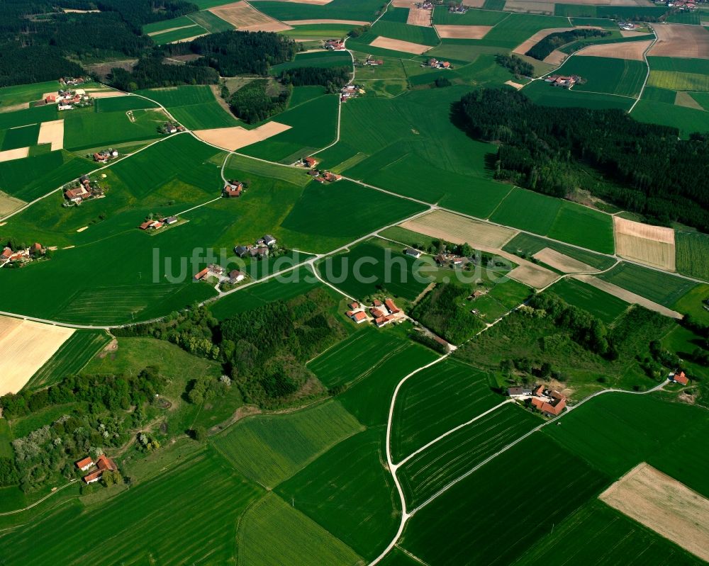 Schwimmbach von oben - Gehöft und Bauernhof in Schwimmbach im Bundesland Bayern, Deutschland