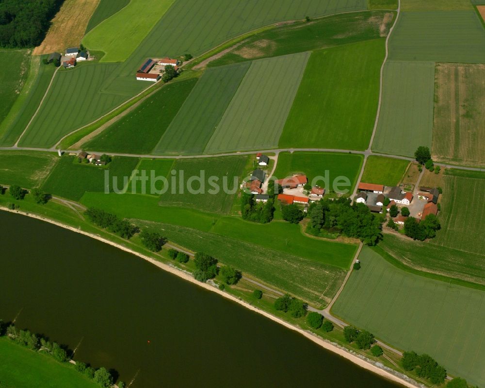 Seiderau von oben - Gehöft und Bauernhof in Seiderau an der Donau im Bundesland Bayern, Deutschland