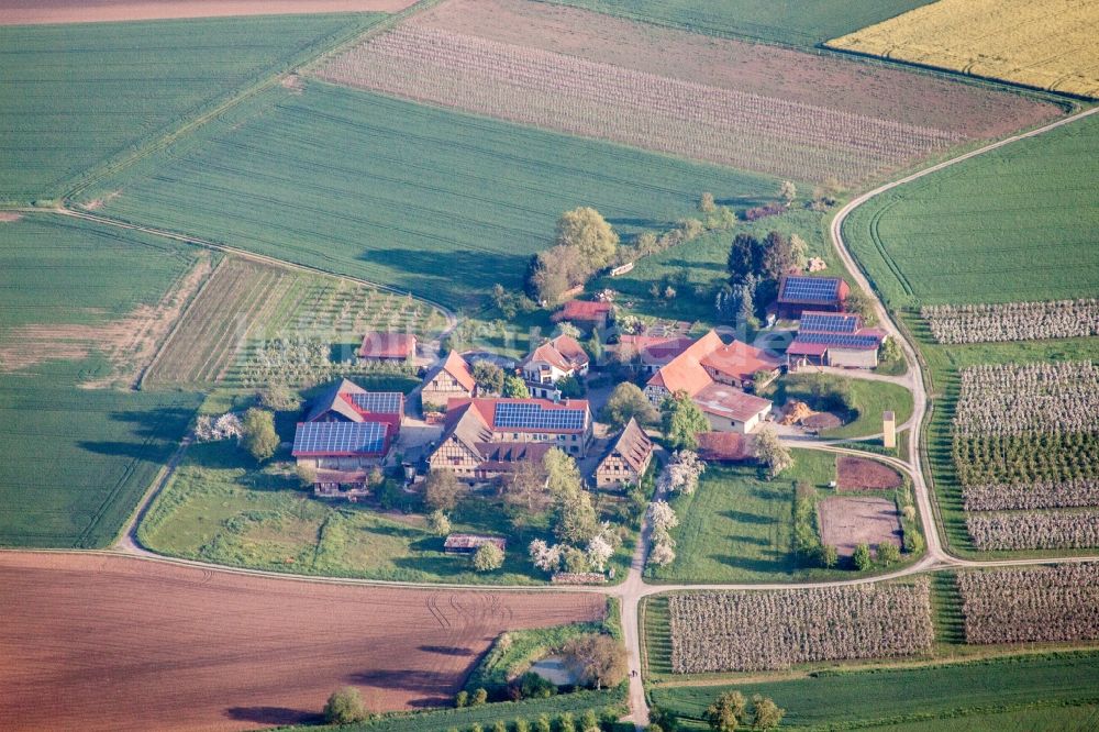 Luftaufnahme Böttingen - Gehöft eines Bauernhofes in Böttingen im Bundesland Baden-Württemberg, Deutschland