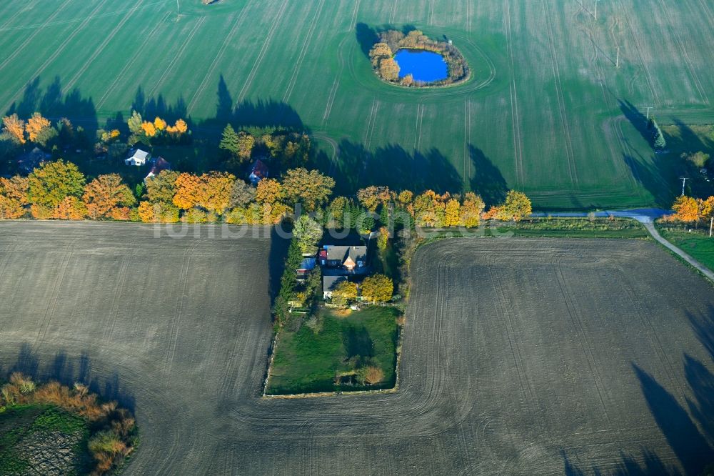 Kavelsdorf aus der Vogelperspektive: Gehöft eines Bauernhofes in Kavelsdorf im Bundesland Mecklenburg-Vorpommern, Deutschland