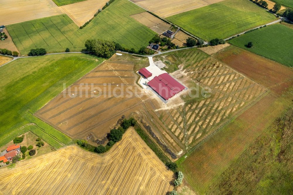 Luftaufnahme Werne - Gehöft eines Bauernhofes am Nordbecker Damm in Werne im Bundesland Nordrhein-Westfalen, Deutschland