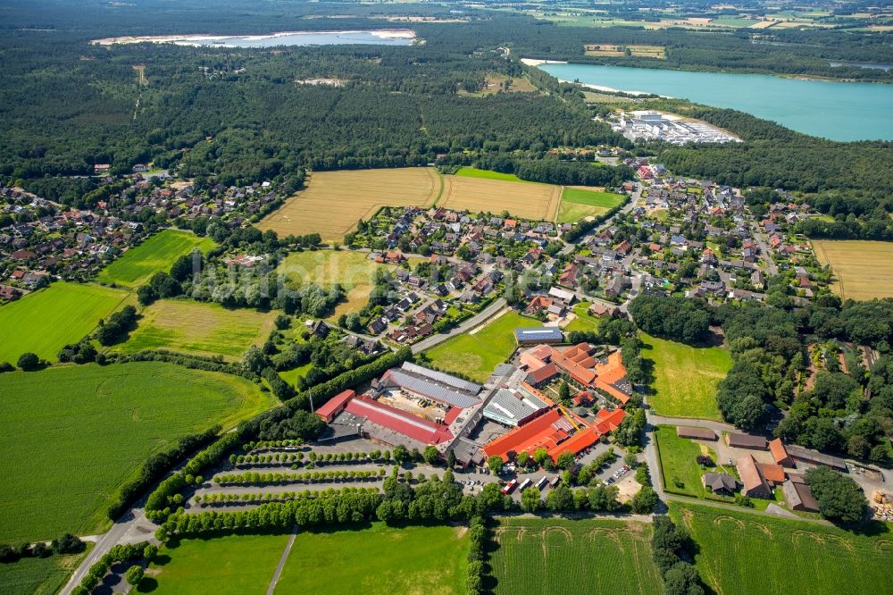 Haltern am See aus der Vogelperspektive: Gehöft des Bauernhofes Prickings- Hof in Haltern am See im Bundesland Nordrhein-Westfalen