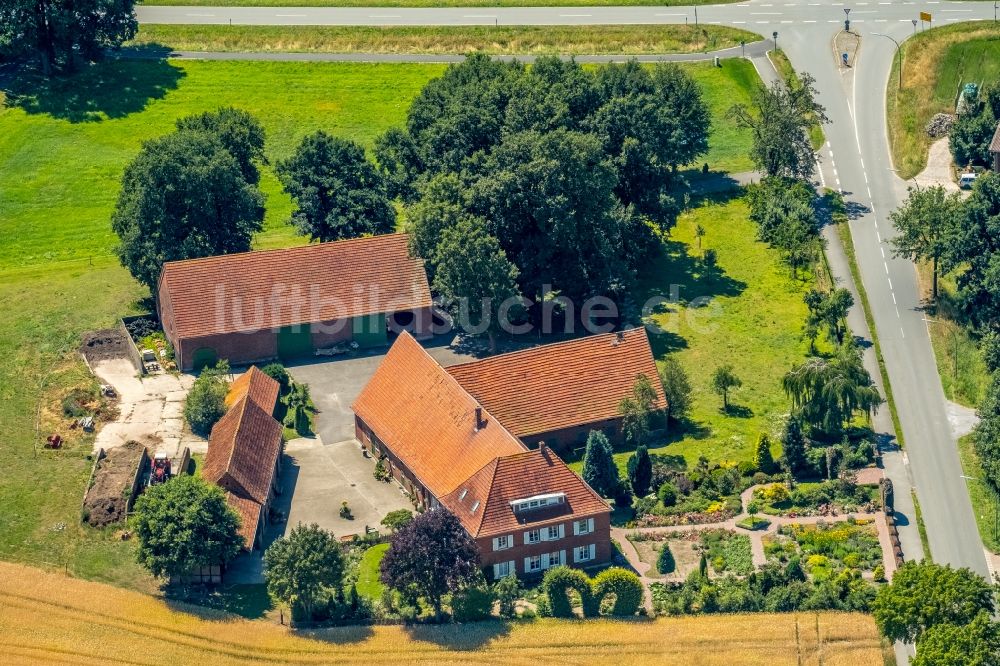 Beelen aus der Vogelperspektive: Gehöft eines Bauernhofes am Westring in Beelen im Bundesland Nordrhein-Westfalen, Deutschland