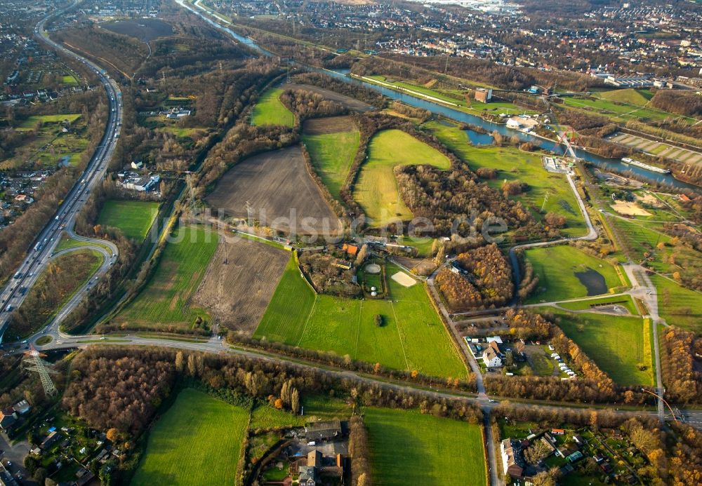 Luftaufnahme Gelsenkirchen - Gehöft des Bauernhofes, Der Ziegenmichel in Gelsenkirchen im Bundesland Nordrhein-Westfalen