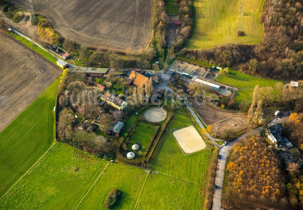 Gelsenkirchen von oben - Gehöft des Bauernhofes, Der Ziegenmichel in Gelsenkirchen im Bundesland Nordrhein-Westfalen