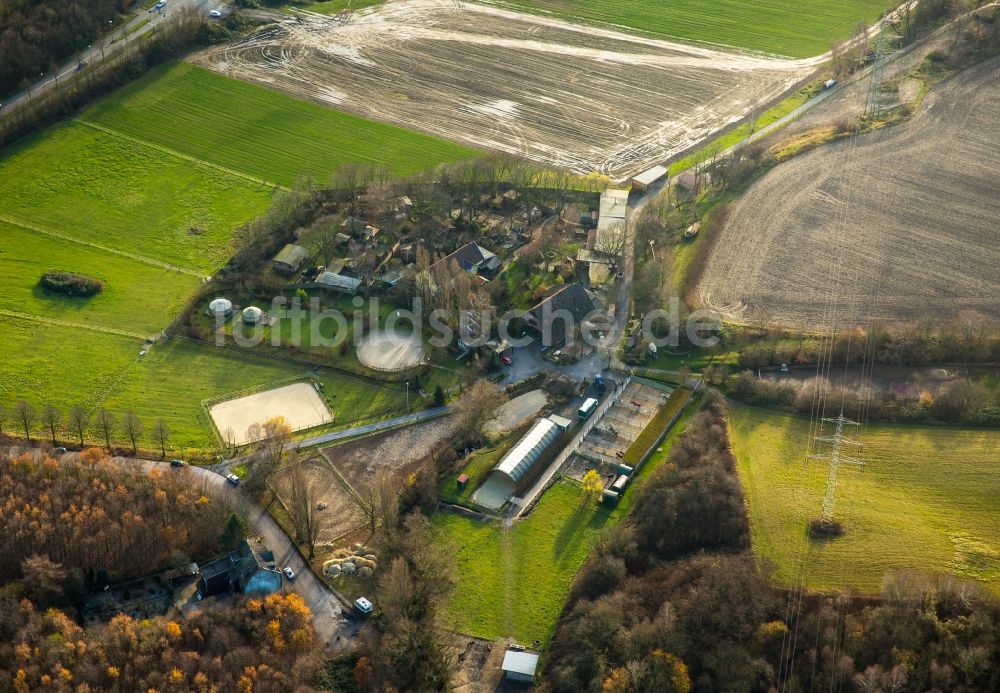 Luftbild Gelsenkirchen - Gehöft des Bauernhofes, Der Ziegenmichel in Gelsenkirchen im Bundesland Nordrhein-Westfalen