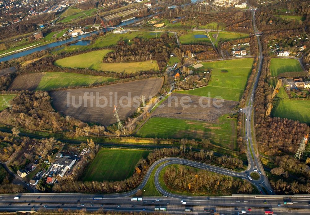 Luftaufnahme Gelsenkirchen - Gehöft des Bauernhofes, Der Ziegenmichel in Gelsenkirchen im Bundesland Nordrhein-Westfalen