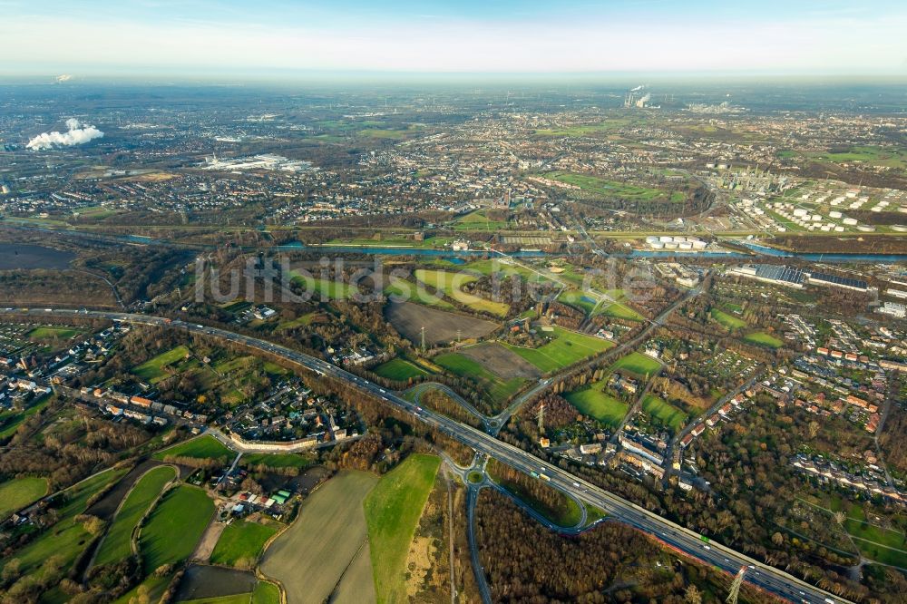 Gelsenkirchen von oben - Gehöft des Bauernhofes, Der Ziegenmichel in Gelsenkirchen im Bundesland Nordrhein-Westfalen