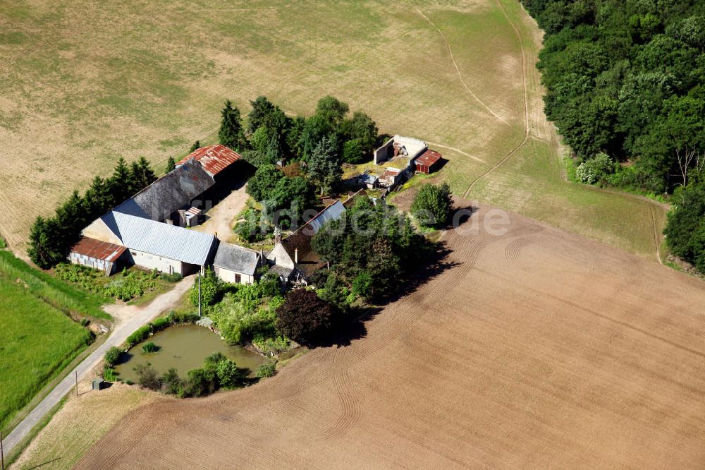 Cande sur Beuvron von oben - Gehöft in Cande sur Beuvron