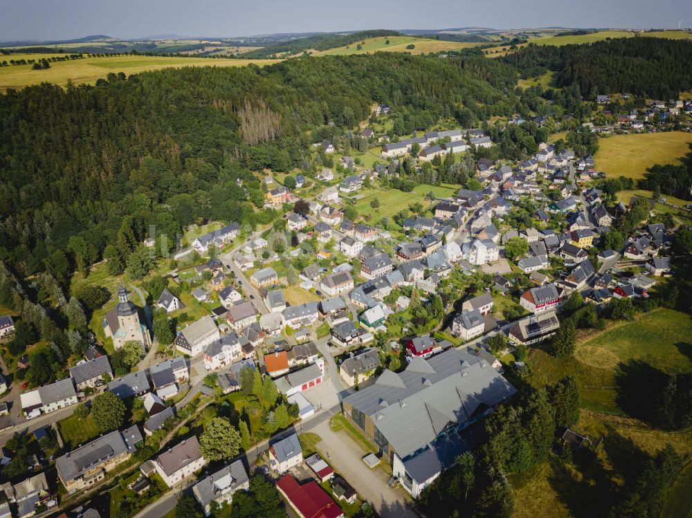 Altenberg von oben - Geising im Bundesland Sachsen, Deutschland