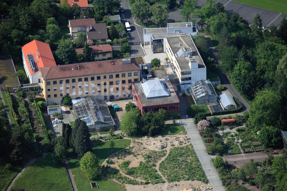 Luftbild Würzburg Gelände des Botanischen Garten in