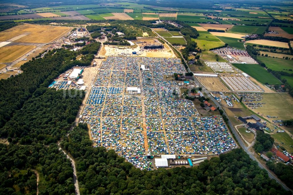 Luftaufnahme Weeze Gelände des PAROOKAVILLE Electronic Music