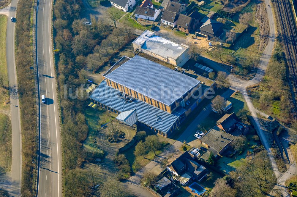 Luftaufnahme Haltern am See - Gelande der Arena Seestadthalle in Haltern am See im Bundesland Nordrhein-Westfalen, Deutschland