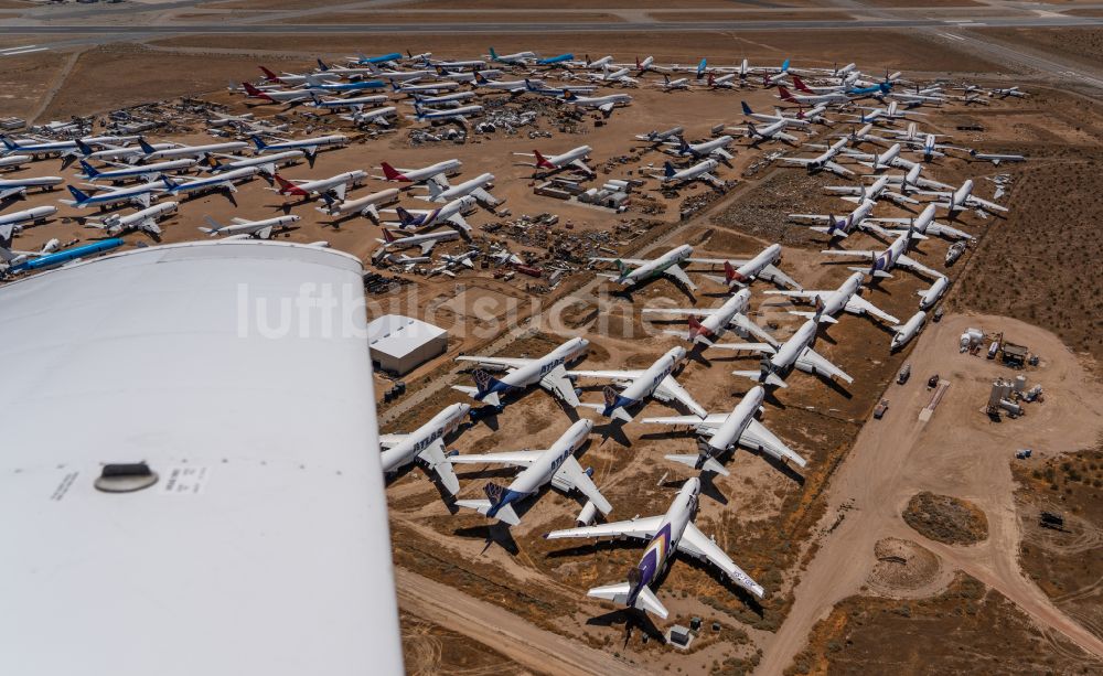 Luftbild Mojave - Gelande des Flughafen Mojave Air & Space Port in Mojave in Kalifornien, USA