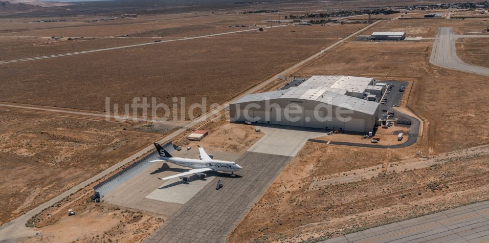 Mojave von oben - Gelande des Flughafen Mojave Air & Space Port in Mojave in Kalifornien, USA