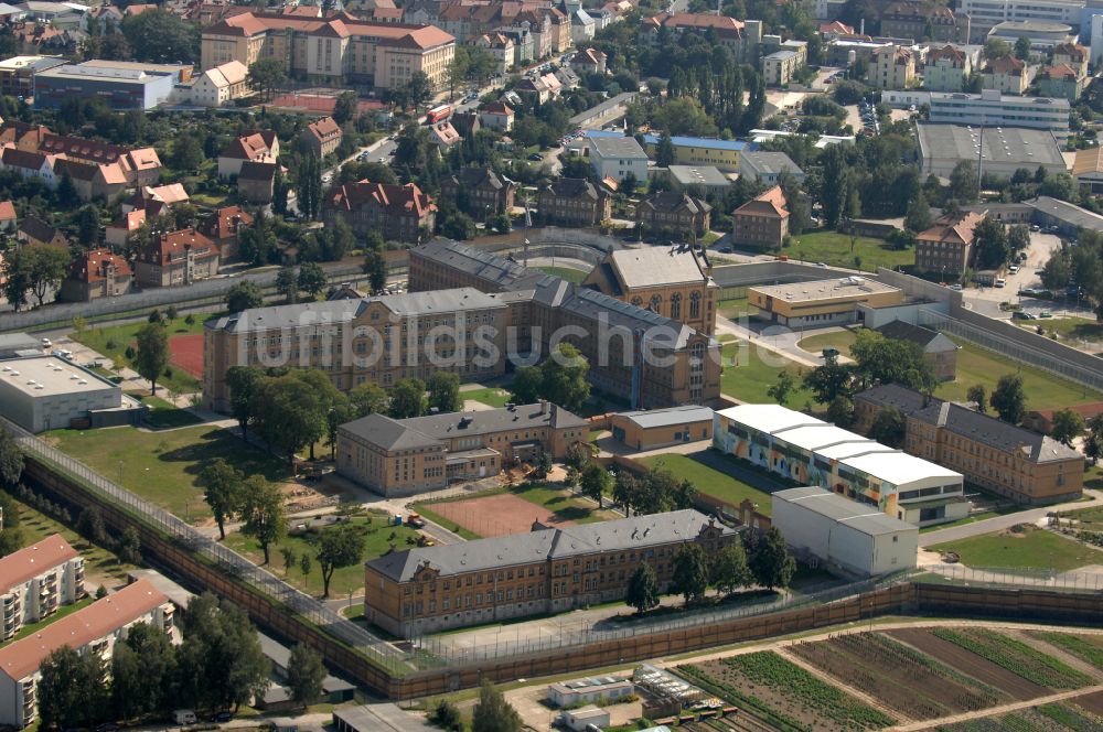 Luftaufnahme Bautzen - Gelande der Justizvollzugsanstalt JVA in Bautzen im Bundesland Sachsen, Deutschland