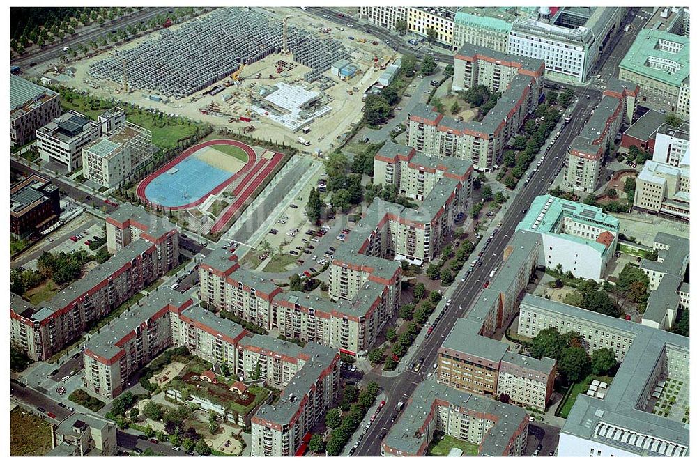 Berlin von oben - Gelände der alten Reichkanzelei an der Wilhelmstraße in Berlin - Mitte