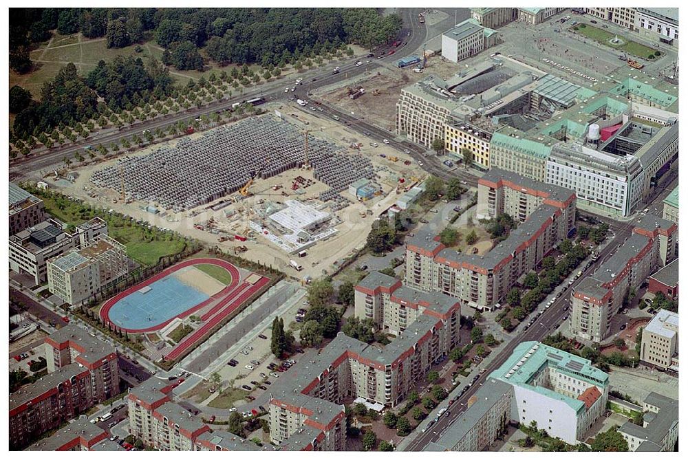 Luftbild Berlin - Gelände der alten Reichkanzelei an der Wilhelmstraße in Berlin - Mitte