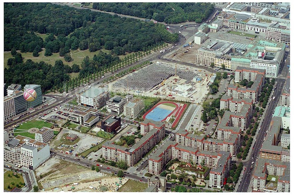 Luftbild Berlin - Gelände der alten Reichkanzelei an der Wilhelmstraße in Berlin - Mitte