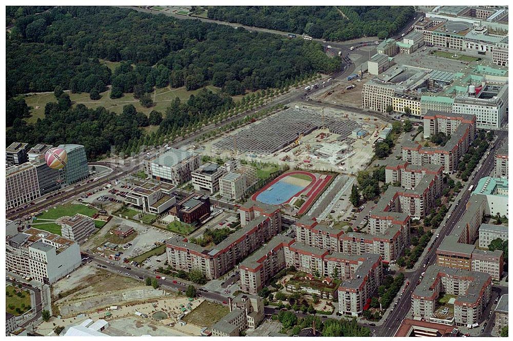 Luftaufnahme Berlin - Gelände der alten Reichkanzelei an der Wilhelmstraße in Berlin - Mitte