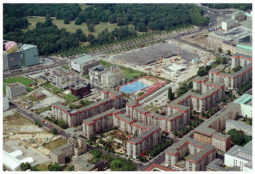 Berlin aus der Vogelperspektive: Gelände der alten Reichkanzelei an der Wilhelmstraße in Berlin - Mitte