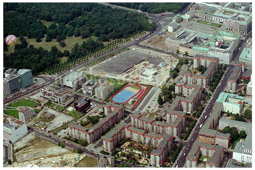 Luftbild Berlin - Gelände der alten Reichkanzelei an der Wilhelmstraße in Berlin - Mitte