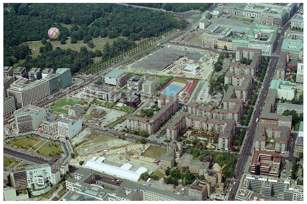 Luftbild Berlin - Gelände der alten Reichkanzelei an der Wilhelmstraße in Berlin - Mitte