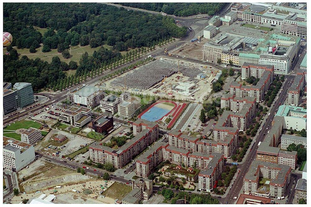 Luftaufnahme Berlin - Gelände der alten Reichkanzelei an der Wilhelmstraße in Berlin - Mitte