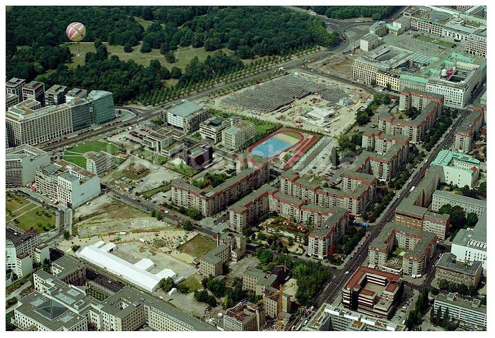 Berlin von oben - Gelände der alten Reichkanzelei an der Wilhelmstraße in Berlin - Mitte