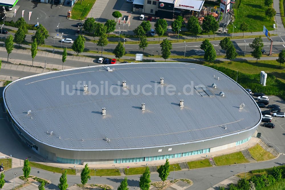 Coburg von oben - Gelände der Arena HUK-COBURG arena in Coburg im Bundesland Bayern, Deutschland